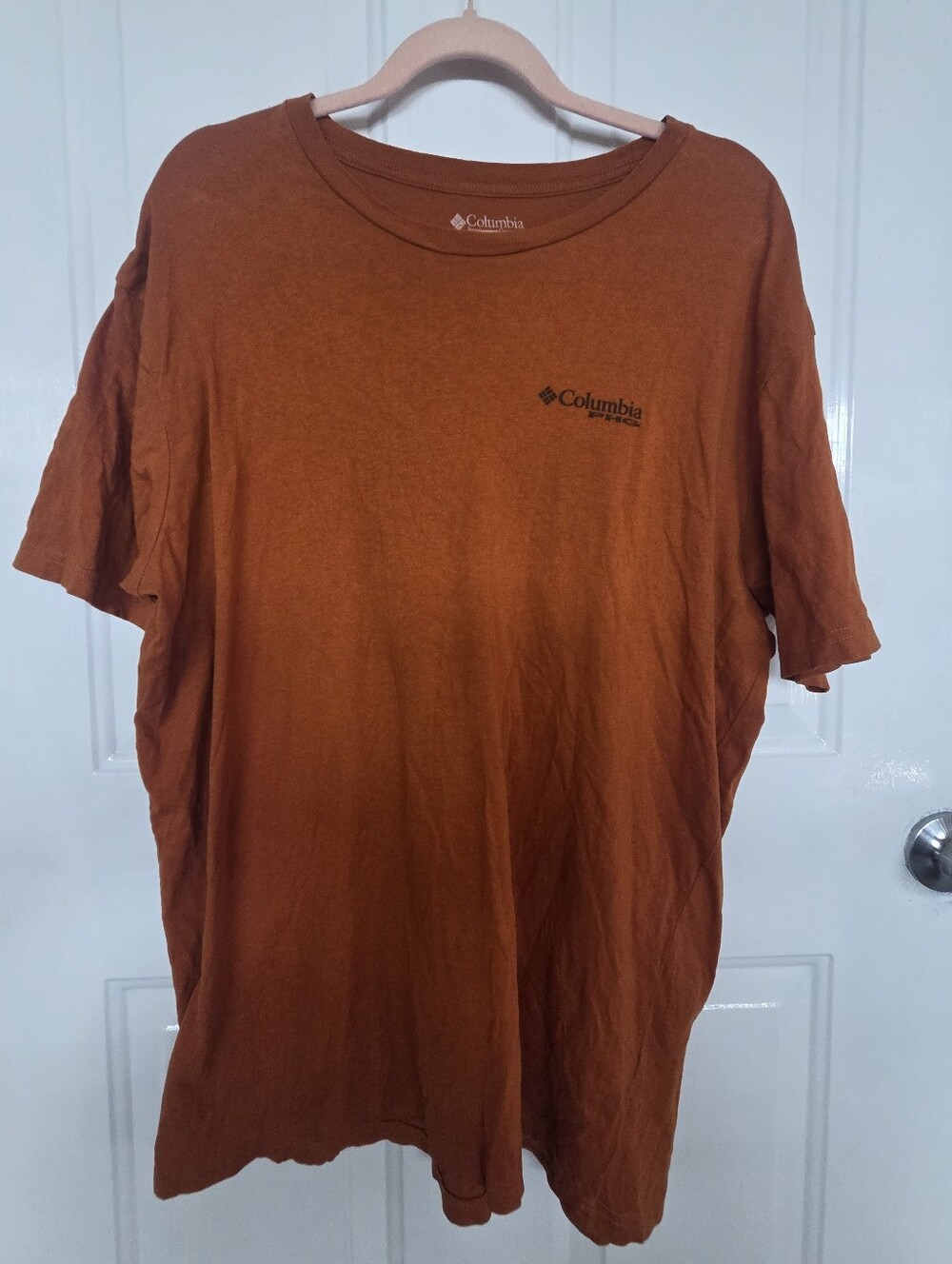 Columbia Men’s Burnt Orange Short-Sleeve Crew Tee size xl